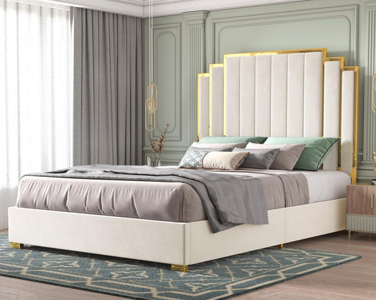 Majorelle California King Bed Frame - California King - Beige