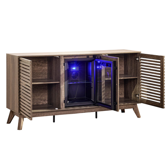 Grill Coffee Bar Cabinet - Gray