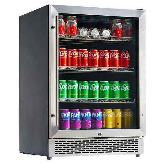 Beverage Refrigerator with Glass Door-24 Inch - Single Zone-Beverage Fridge