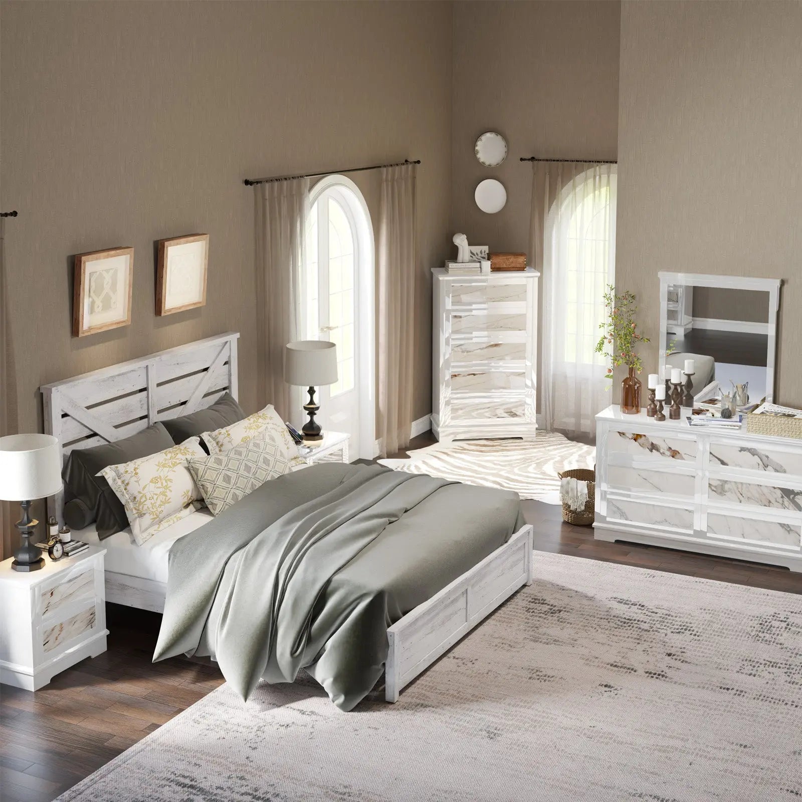 Designing Your Dream Bedroom with a Stunning Bedroom Set with Marble Top