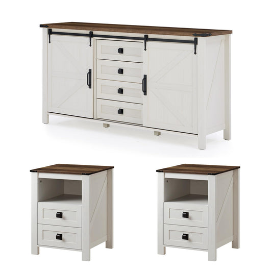 Farmhouse Bedroom Set with Storage Amerlife Bedroom Furniture Sets Distressed White