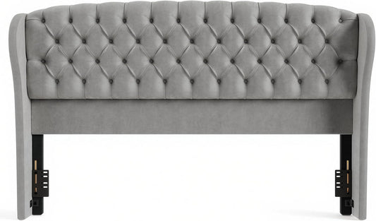 Scallop Wingback Headboard Only Amerlife Grey