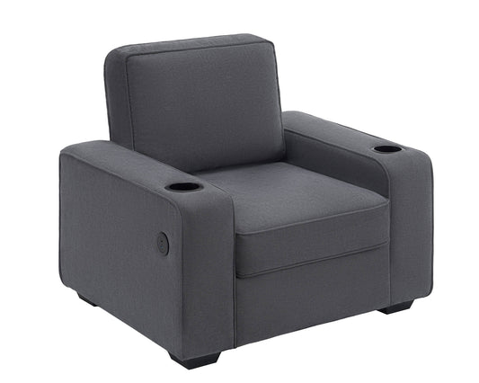 Chords Deep Seat Sofa Chair - Chenille Charcoal Grey