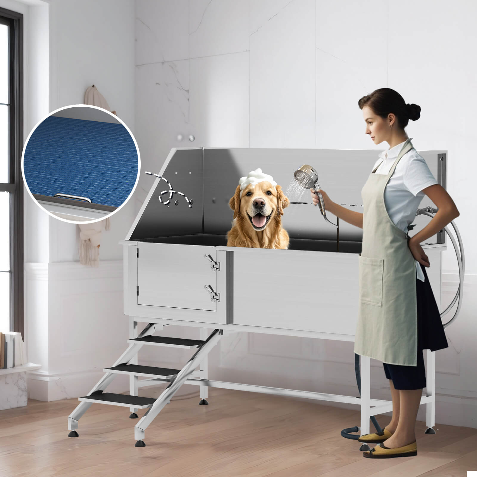 PawSpa Stainless Steel Dog Washing Station