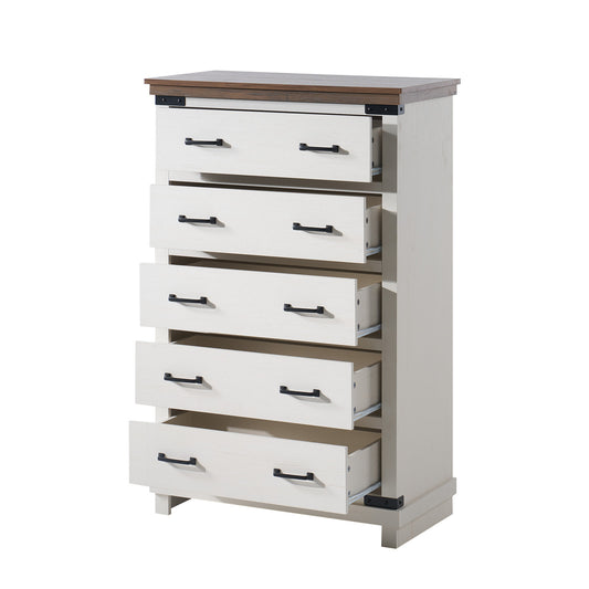 Quin 5-Drawers Dresser Antique White