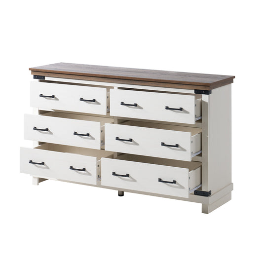 Quin 6-Drawers Dresser Antique White