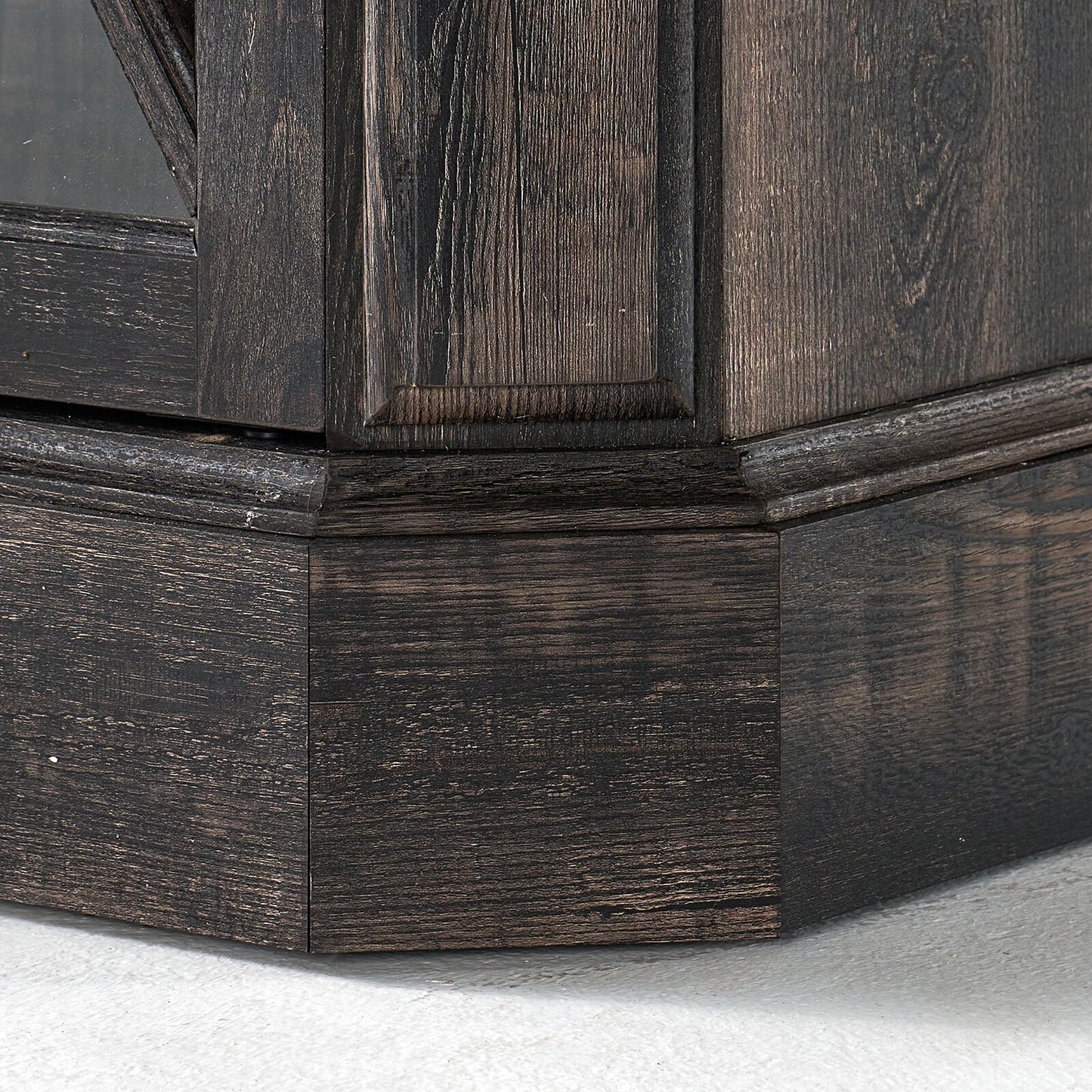 Weston 70" Bevel Fireplace TV Stand - Black Oak