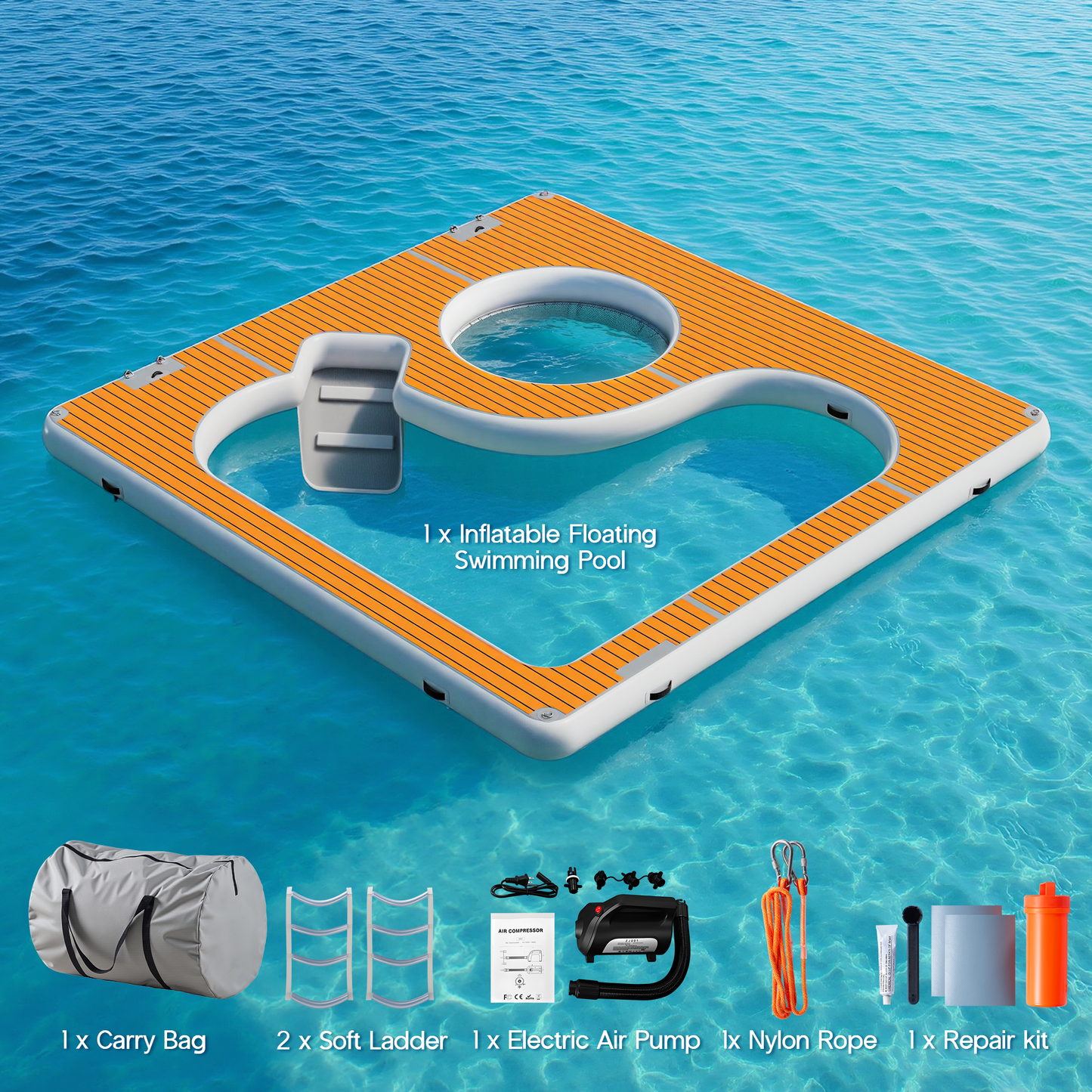 Prep Inflatable Sea Pool Platform -13x13FT