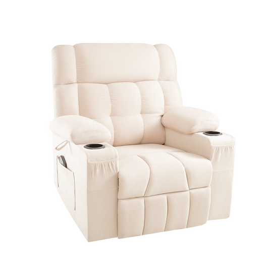 Elva Manual Recliner Chairs - Beige