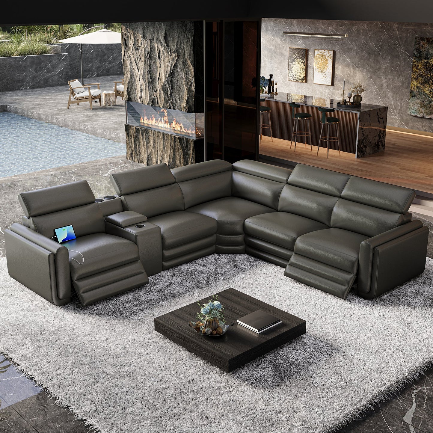 Vesper Dual Power Electric Reclining Sofa
