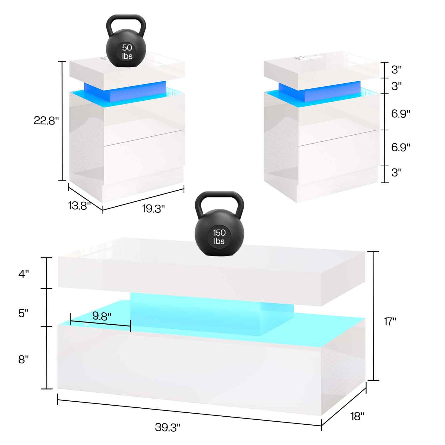 Callisto 5-Piece TV stand Set