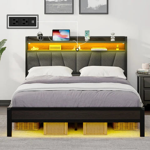 Amerlife King Size Storage Bed Frames