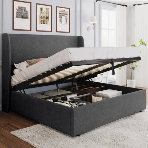 King Bed Frames with Storage Amerlife