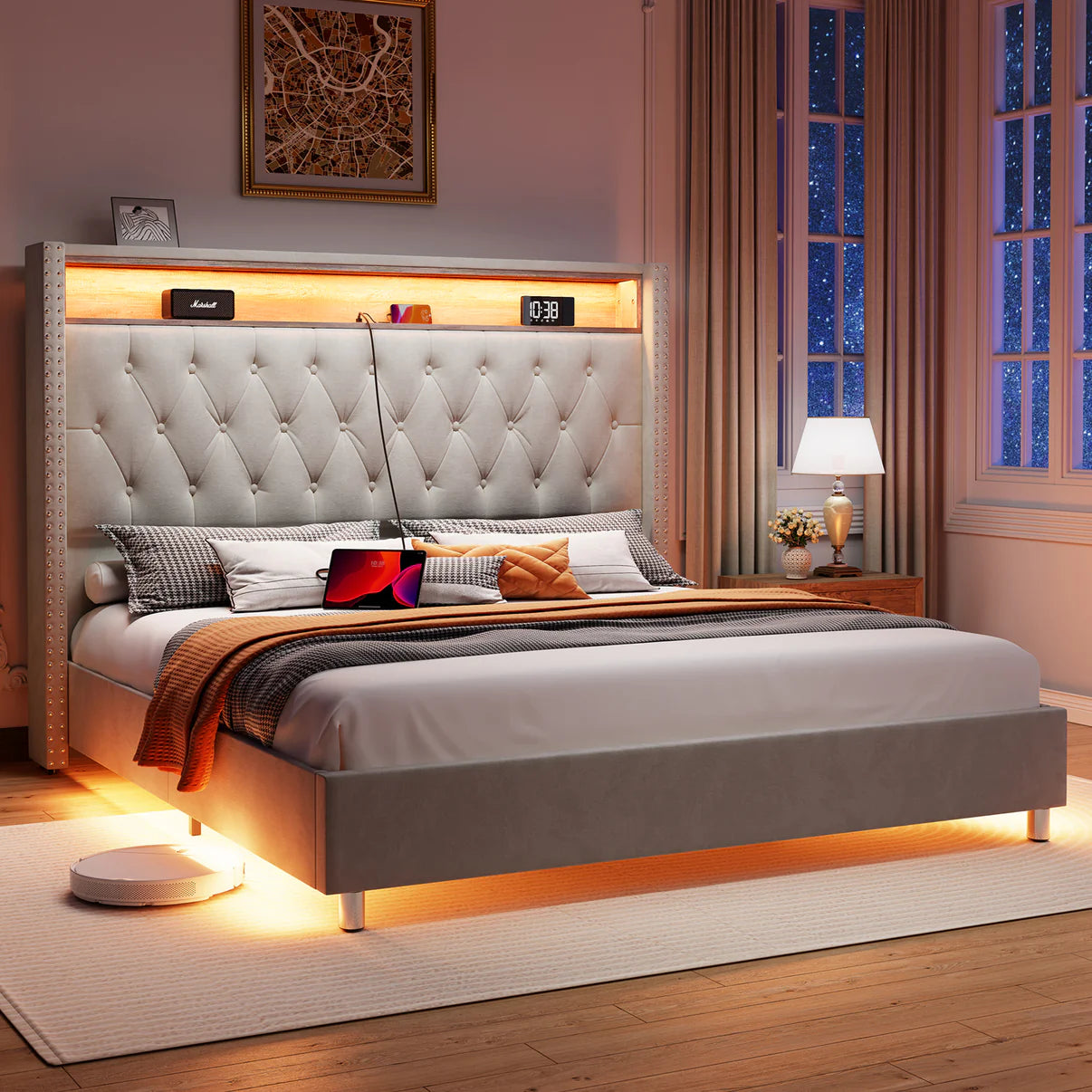 led bed frames amerlife