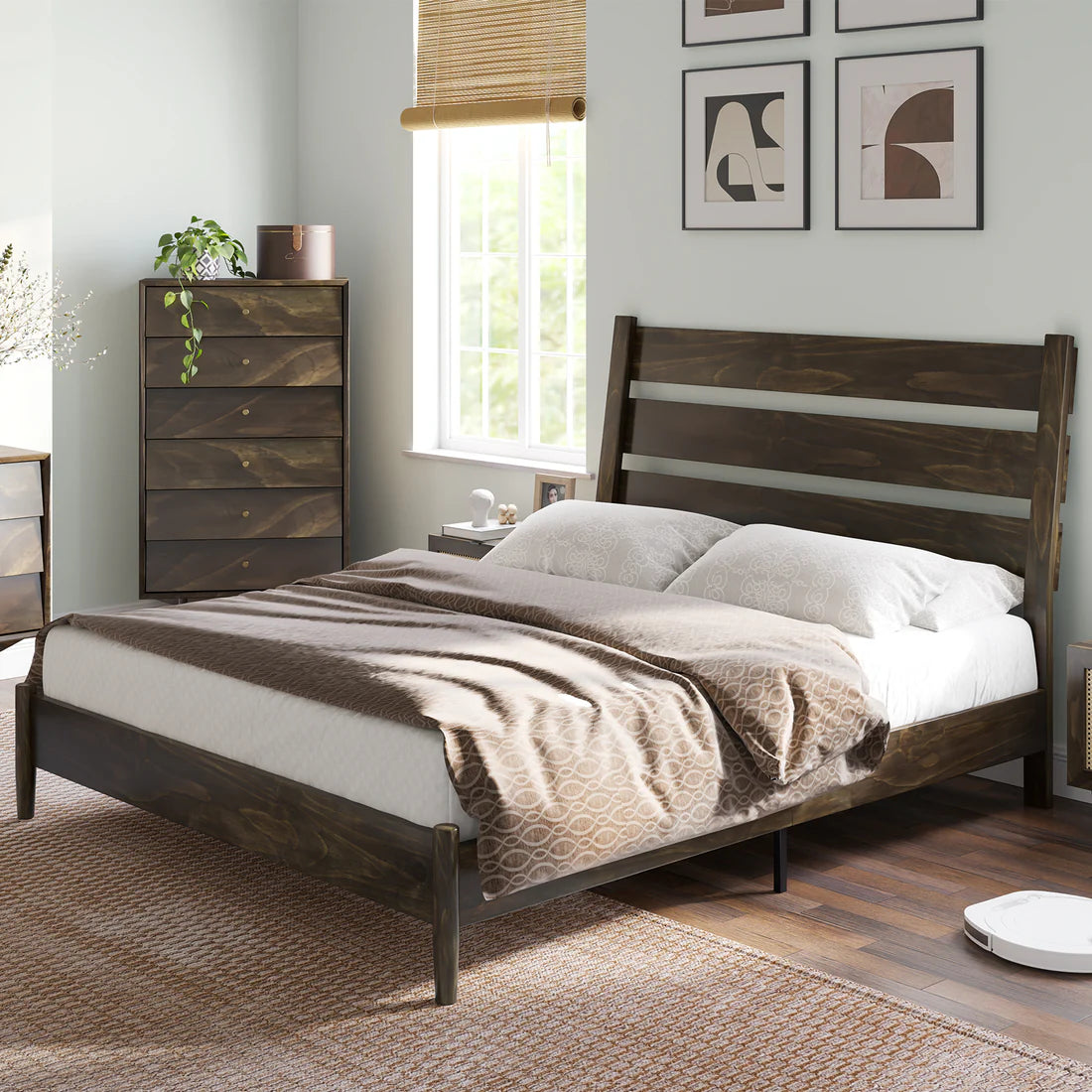 Panel Bed frame queen amerlife