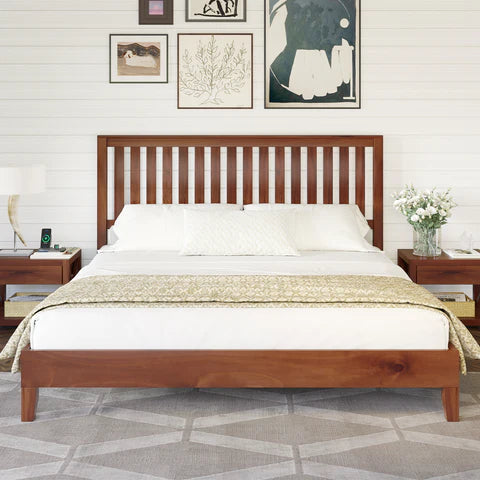 Amerlife Wooden King Size Bed Frames