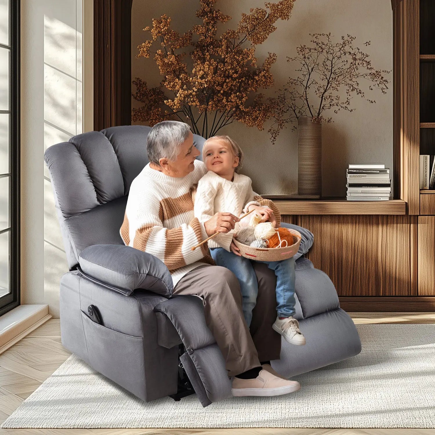 Leather Swivel Rocker Recliner Amerlife