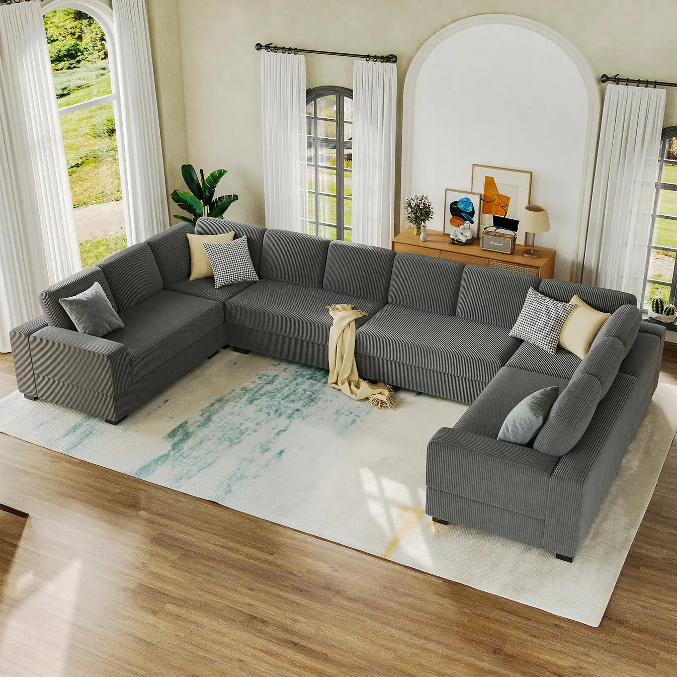 U-Shaped Sleeper Sectional Sofas Amerlife