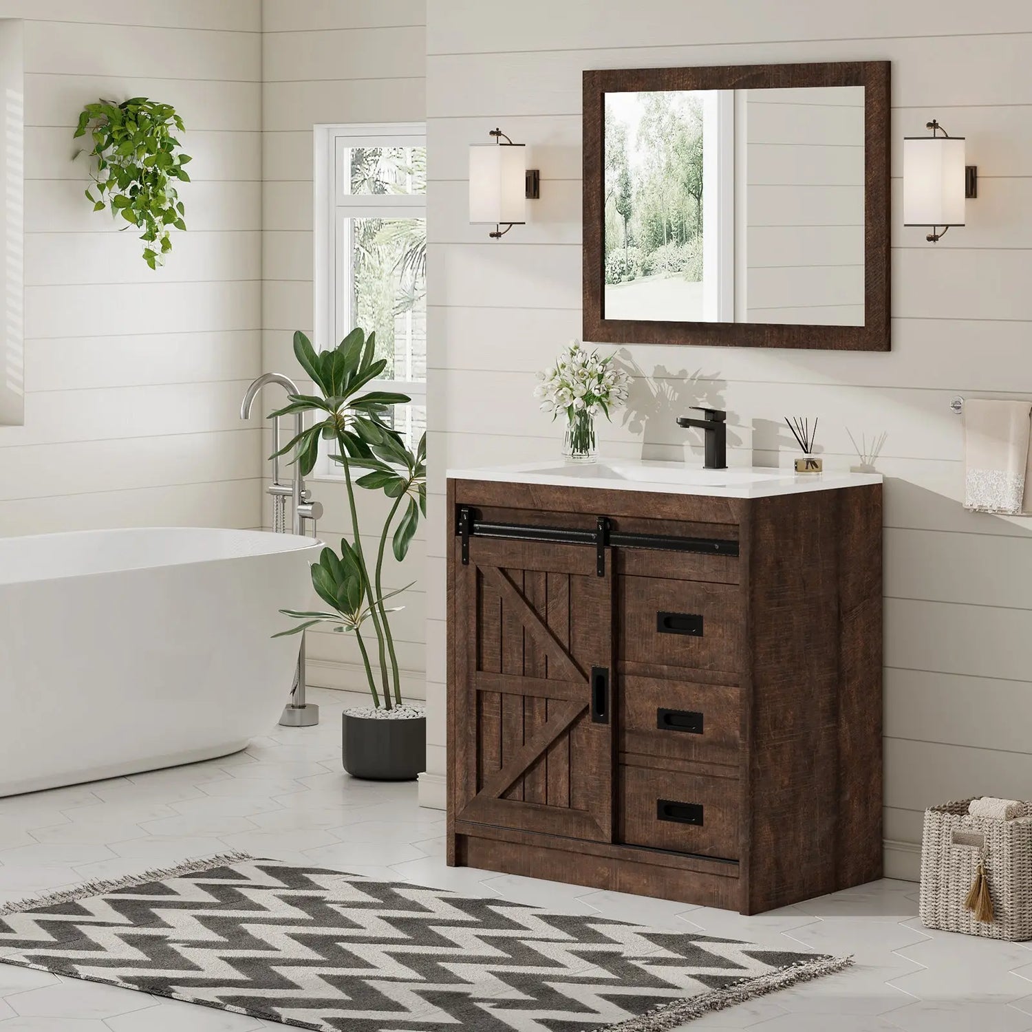 Rustic Bathroom Vanity Amerlife