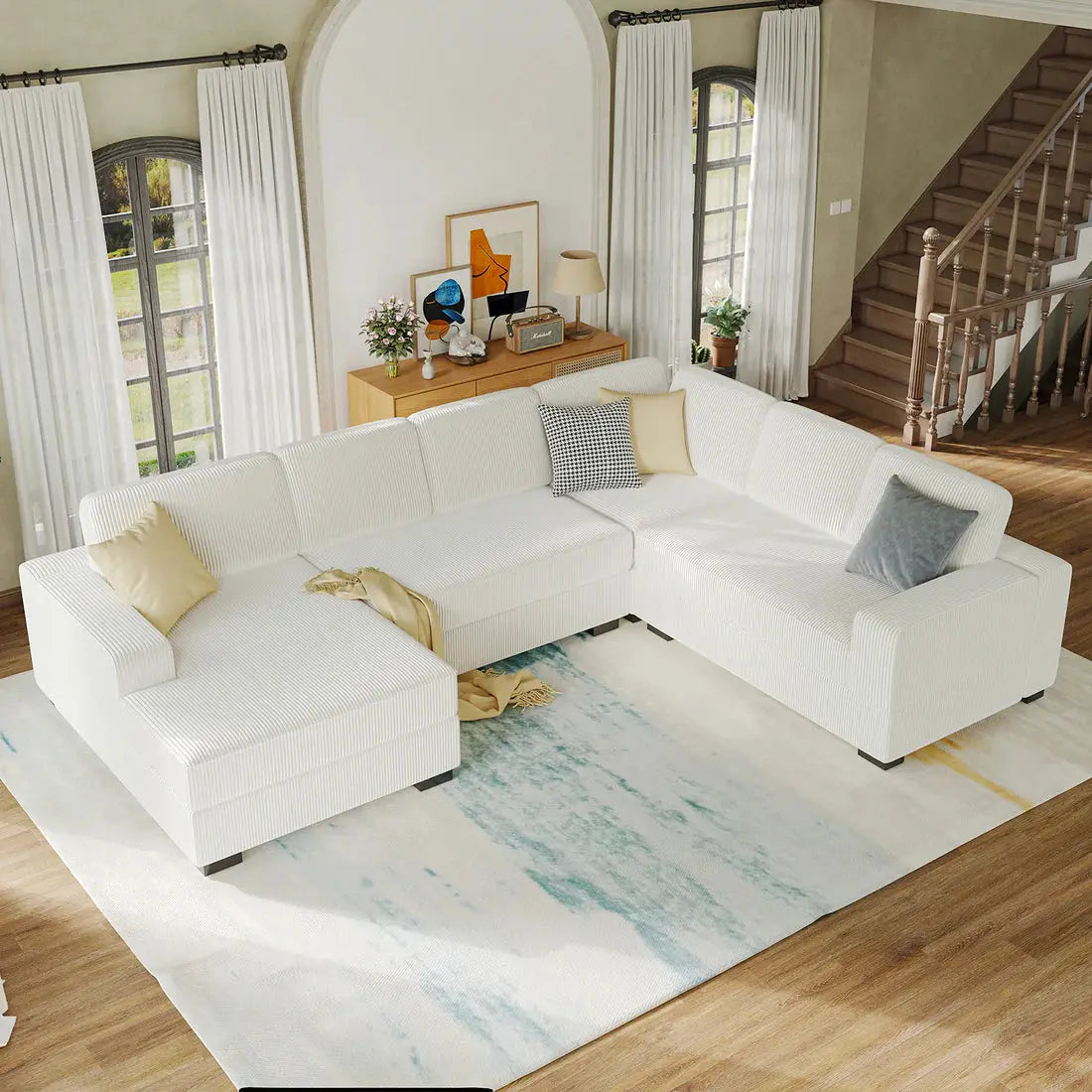 U-Shaped Sleeper Sofa amerlife