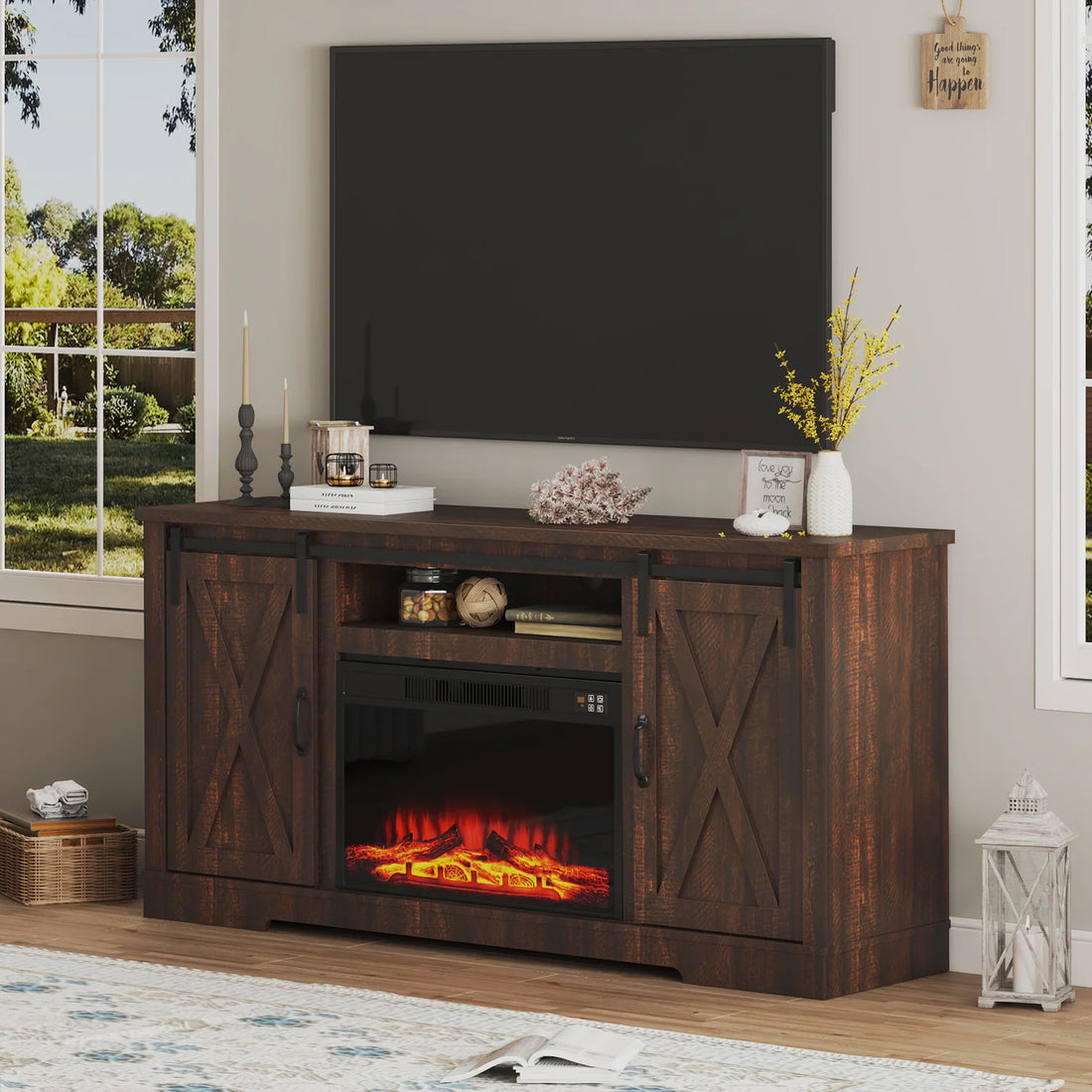  Small Electric Fireplace TV Stands amerlife