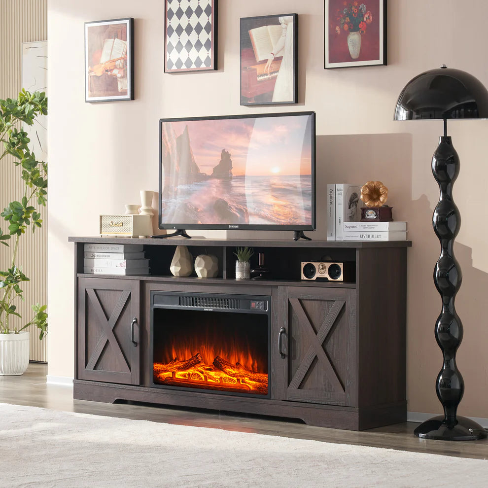 Amerlife Corner Fireplace TV Stands