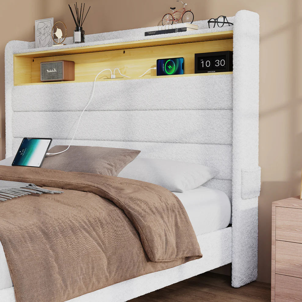 Amerlife Beds with LED Lights and USB Ports