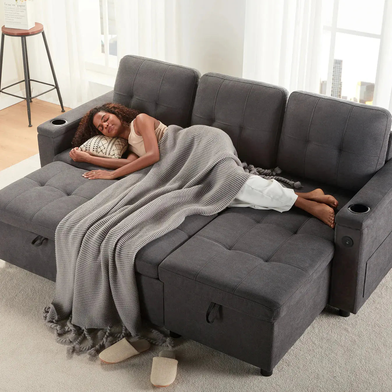 queen sleeper sectional couch amerlife