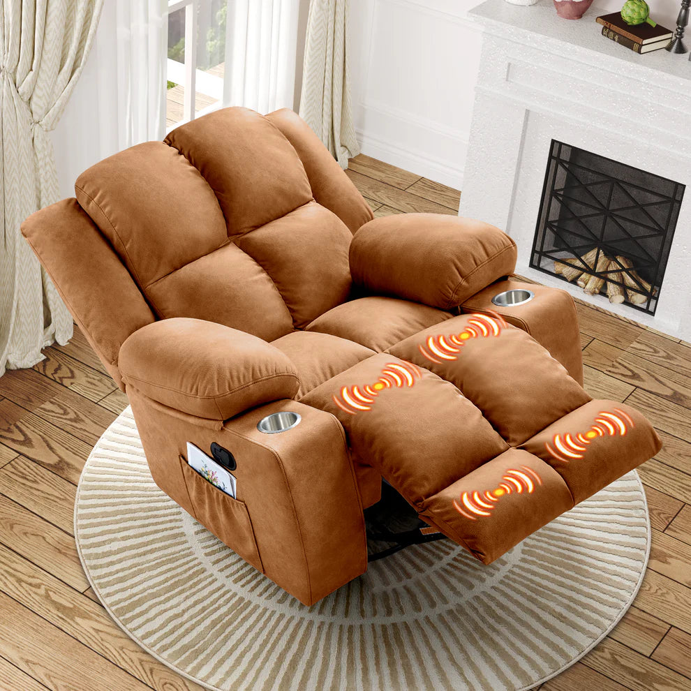 oversized wide large swivel rocker recliner chair