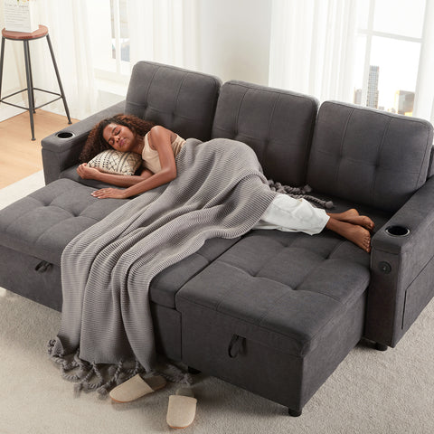 Amerlife Sleeper Sectional Sofa