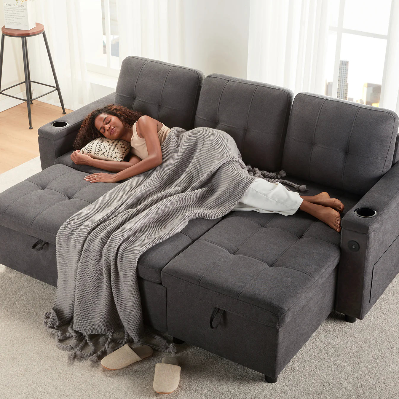 queen sleeper sectional couch amerlife