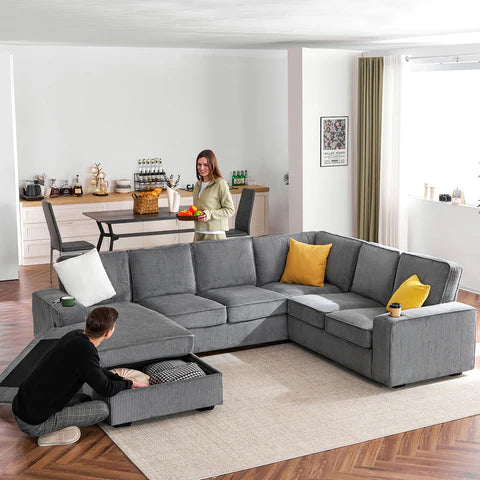 Amerlife Sleeper Sectional with Storage