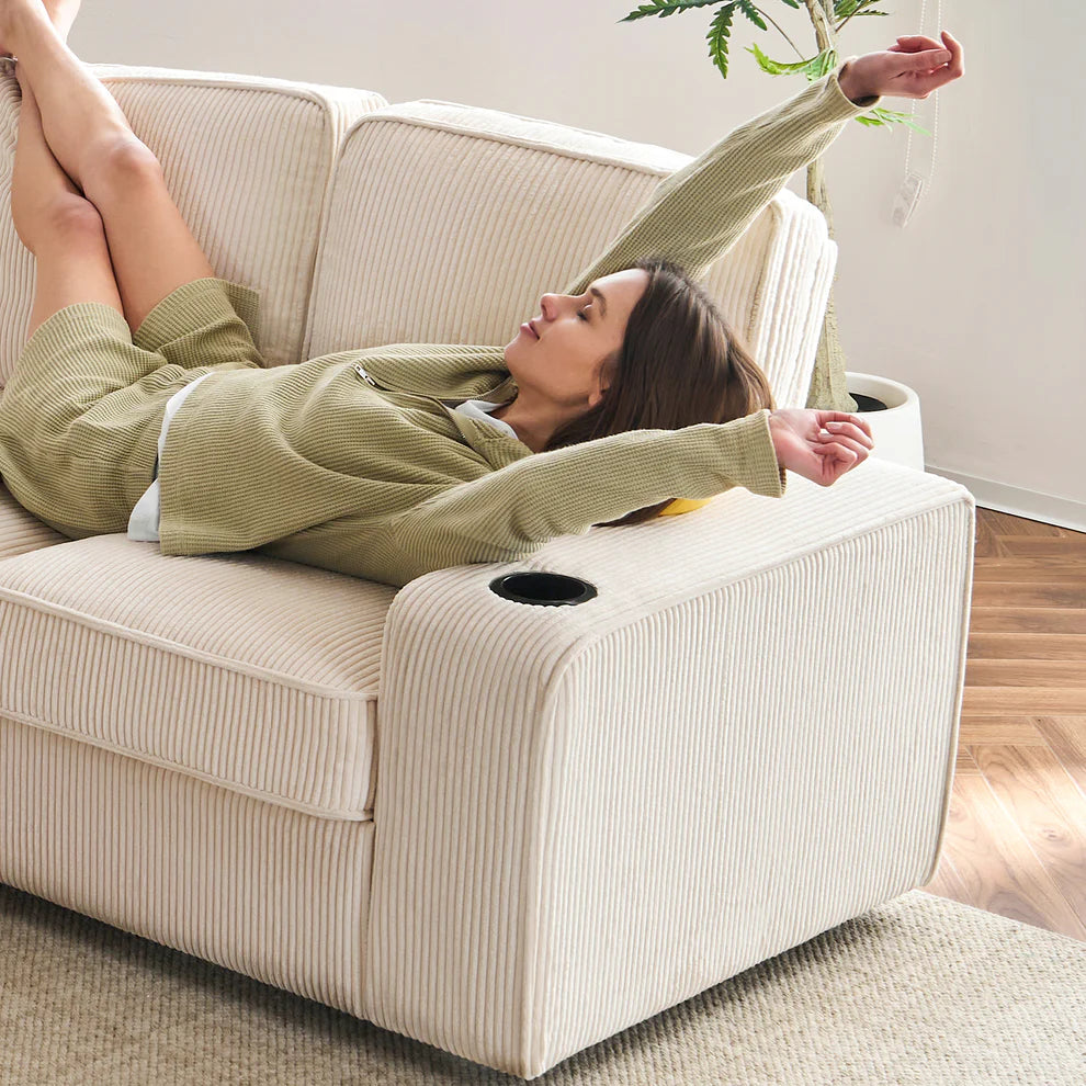 corduroy sectional couch sofa amerlife