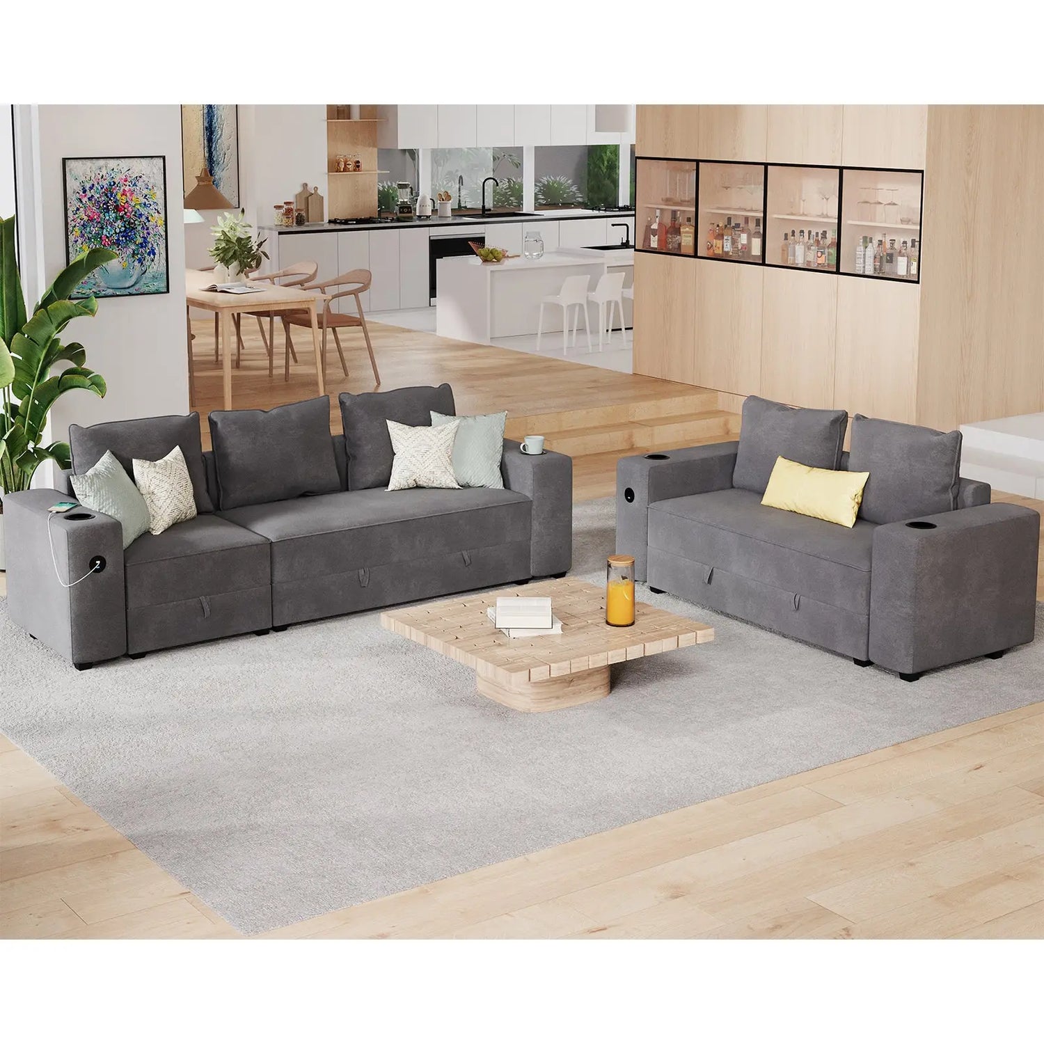 Couch and Loveseat Set Amerlife