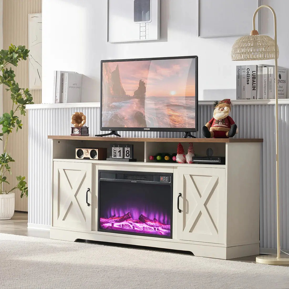 Electric fireplace TV stands amerlife