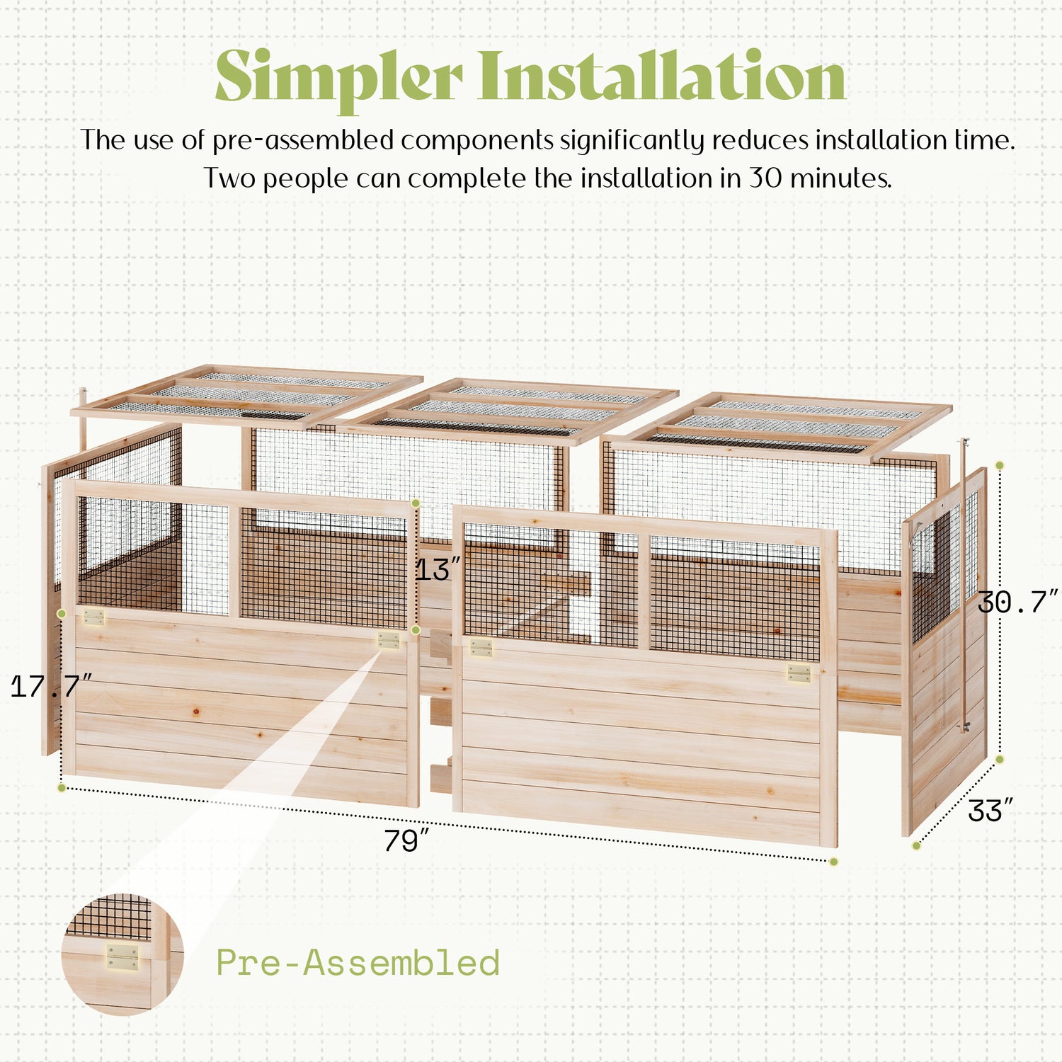 Lid Wood Raised Garden Bed 
