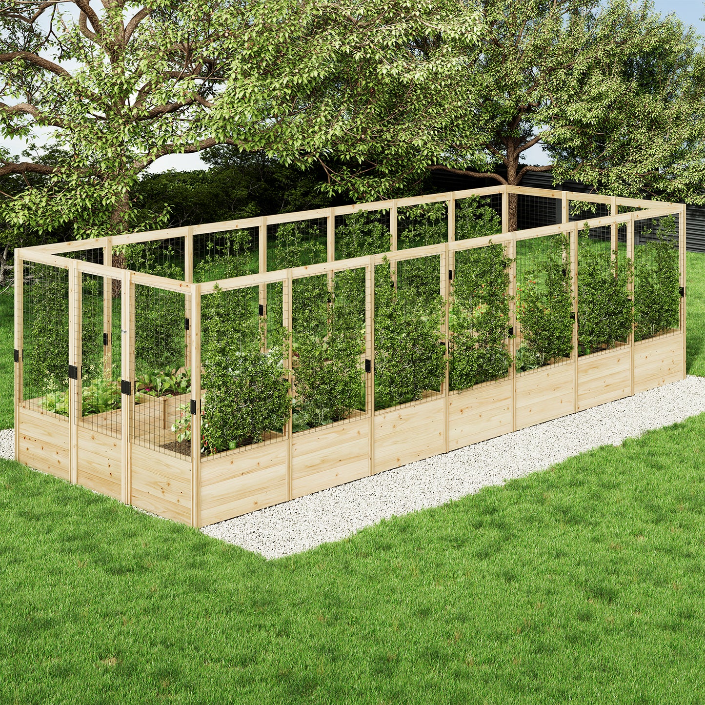 Poppy U-Shaped Fence Raised Bed - 15Grids