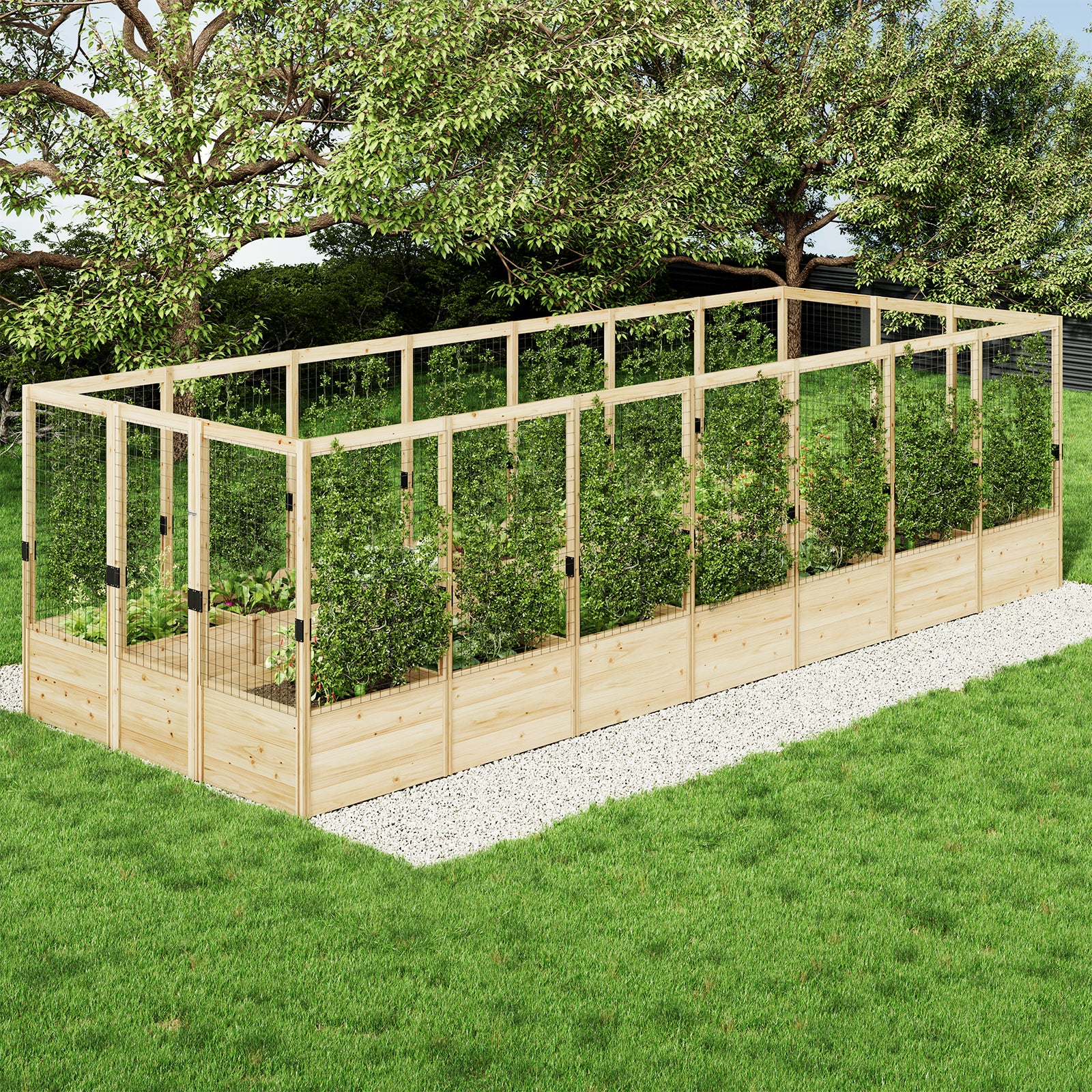 Poppy U-Shaped Fence Raised Bed - 15Grids