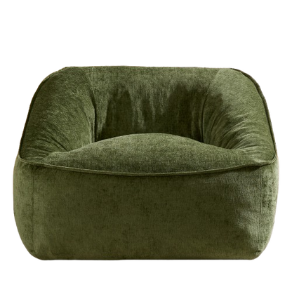 Amerlife Oversized Bean Bag Lounge Chair-Green Chenille