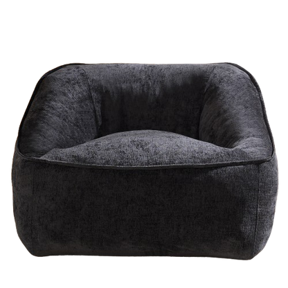 Amerlife Oversized Bean Bag Lounge Chair-Black Chenille