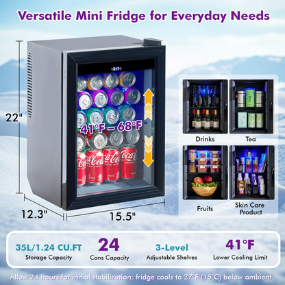 Mold Bar Cabinet with Built-In Fridge  - walnut
