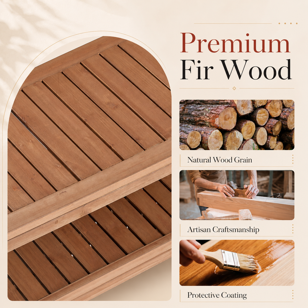 Sprout Solid Fir Wood Outdoor Potting Bench