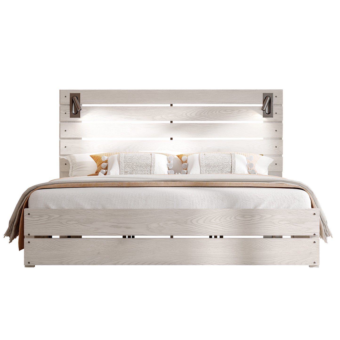 Ashford 51"H Bed Frame Amerlife / Ash White