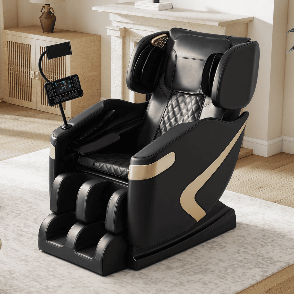 Smart 3D Zero Gravity Massage Chair-Wider Version-Black & Gold
