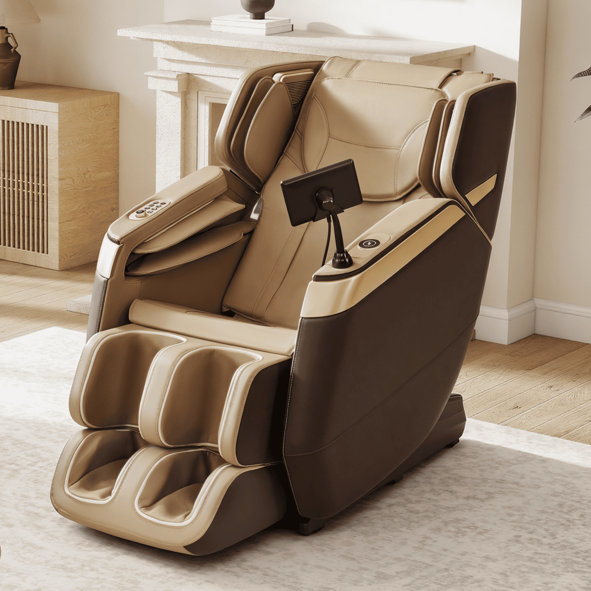 Smart 3D Zero Gravity Massage Chair-Wider Version-Brown