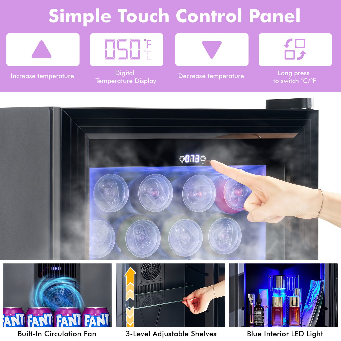 Mold Bar Cabinet with Built-In Fridge  - Natural Wood