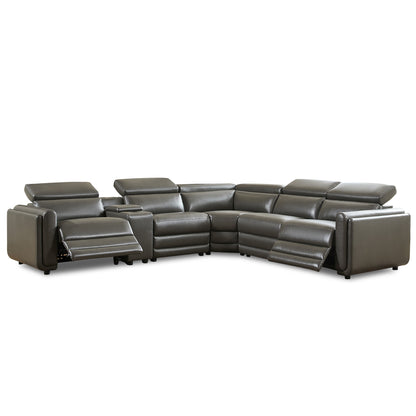Vesper Dual Power Electric Reclining Sofa  Dark Grey