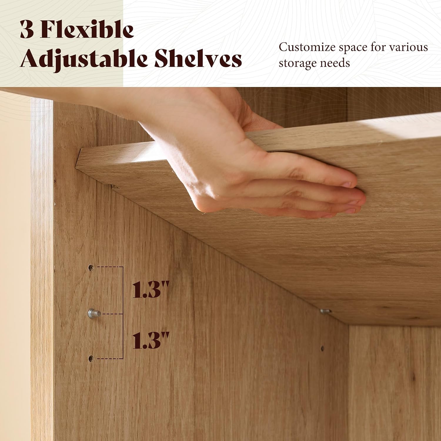 Arcova 71" Tall Fluted Bookshelf Amerlife Natural