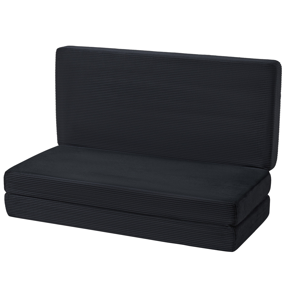 Fold 6-Inch Tri-Fold Folding Mattress-Queen-Black