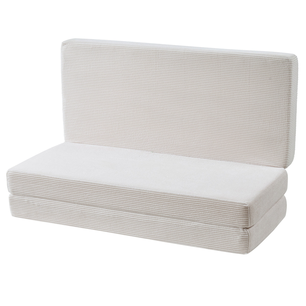 Fold 6-Inch Tri-Fold Folding Mattress-Queen-Beige